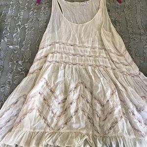 Free People Voile and Lace Trapeze Slip